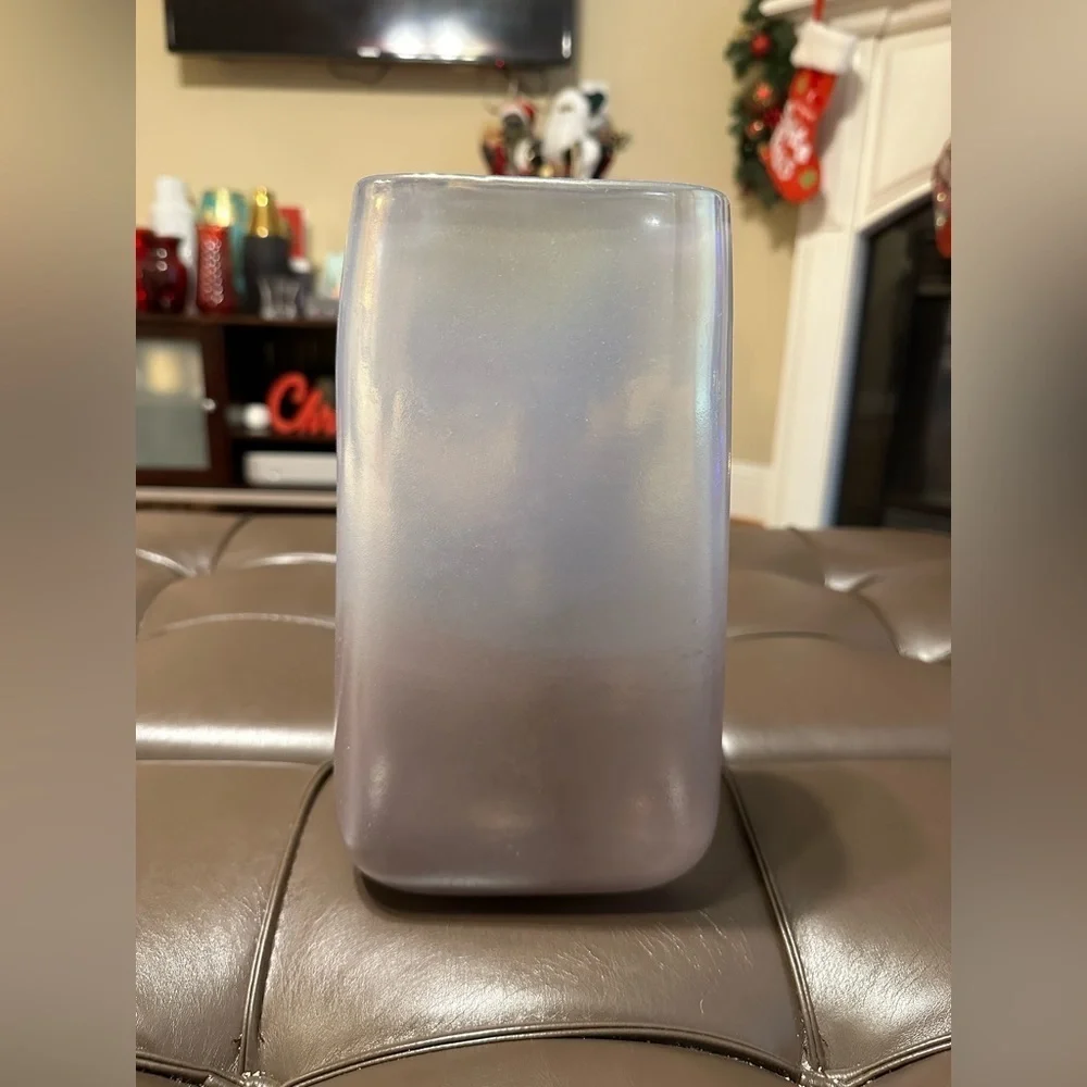 Purple Cotton Candy Iridescent Rectangular Flower Vase